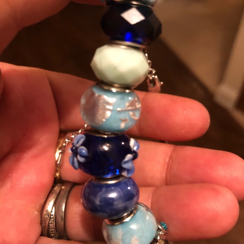 🦋Beaded Rhines&Charm bracelet s-xl Adj🦋 - Picture 5 of 5